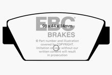 Load image into Gallery viewer, EBC 93-94 Eagle Talon 1.8 Yellowstuff Rear Brake Pads Brake Pads - Performance EBC   
