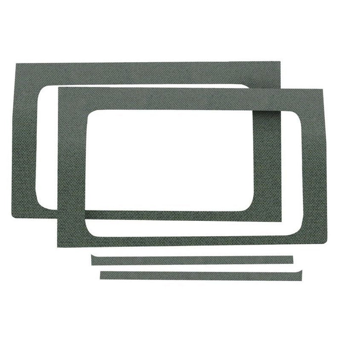 DEI 18-23 Jeep Wrangler JL 2-Door Boom Mat Rear Side Window Trim - 2 Piece - Gray Hard Top Accessories DEI