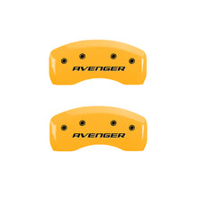 Load image into Gallery viewer, MGP 4 Caliper Covers Engraved Front &amp; Rear With out stripes/Avenger Yellow finish black ch Caliper Covers MGP
