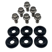 Load image into Gallery viewer, BLOX Racing BLOBXAC-00311-BK BLOX Racing New Fender Washers Kit M6 12pt - 6pc Large Diameter Black
