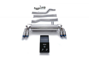 Armytrix Valvetronic Exhaust System - BMW / G30 / G31 / 540i / 540i XDrive Exhaust Armytrix Quad Blue Coated Tips  