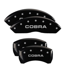 Load image into Gallery viewer, MGP 4 Caliper Covers Engraved Front Mustang Engraved Rear 50 Yellow finish black ch Caliper Covers MGP
