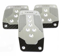 Load image into Gallery viewer, NRG Aluminum Sport Pedal M/T - Silver w/Black Carbon Pedal Covers NRG
