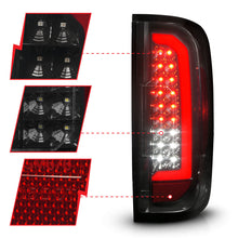 Load image into Gallery viewer, ANZO 15-21 Chevrolet Colorado Full LED Tail Lights w/ Red Lightbar Black Housing Smoke Lens Tail Lights ANZO
