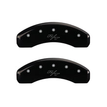 Load image into Gallery viewer, MGP 4 Caliper Covers Engraved Front Cursive/Challenger Engraved Rear RT Black finish silver ch Caliper Covers MGP
