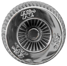 Load image into Gallery viewer, K&amp;N Universal Filter Chrome Round Tapered White - 4in Flange ID x 1.125in Flange Length x 5.5in H Air Filters - Universal Fit K&amp;N Engineering   
