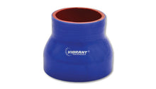 Load image into Gallery viewer, Vibrant 4 Ply Reinforced Silicone Transition Connector - 2in I.D. x 2.5in I.D. x 3in long (BLUE) Silicone Couplers &amp; Hoses Vibrant
