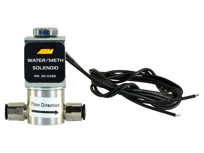 AEM Water/Methanol Injection System - High-Flow Low-Current WMI Solenoid - 200PSI 1/8in-27NPT In/Out Water Meth Kits AEM