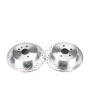 Power Stop 08-13 Toyota Highlander Rear Evolution Drilled & Slotted Rotors - Pair Brake Rotors - Slot & Drilled PowerStop   
