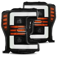 Load image into Gallery viewer, AlphaRex 17-19 Ford F-250 SD PRO-Series Proj Headlight Plnk Style Matte Blk w/Activ Light/Seq Signal Headlights AlphaRex
