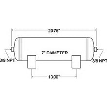 Load image into Gallery viewer, Firestone Air Tank 3 Gallon 7in. x 20.75in. (2) 3/8in. NPT Ports 150 PSI Max - Black (WR17609229) Air Tanks Firestone
