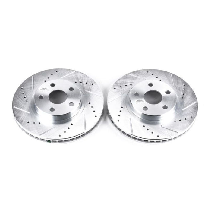 Power Stop 03-08 Pontiac Vibe Front Evolution Drilled & Slotted Rotors - Pair Brake Rotors - Slot & Drilled PowerStop   