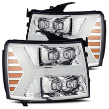 Load image into Gallery viewer, AlphaRex 07-13 Chevy 1500HD NOVA LED Proj Headlights Plank Style Chrm w/Activ Light/Seq Signal Headlights AlphaRex

