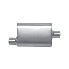 Load image into Gallery viewer, Gibson MWA Superflow Offset/Center Oval Muffler - 4x9x14in/2.5in Inlet/2.5in Outlet - Stainless Muffler Gibson
