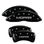 MGP 4 Caliper Covers Engraved Front & Rear Mopar Black Finish Silver Char 2017 Chrysler Pacifica Caliper Covers MGP