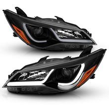 Load image into Gallery viewer, ANZO Projector Headlights With Plank Style Design Black w/Amber 15-16 Toyota Camry (4DR) Headlights ANZO
