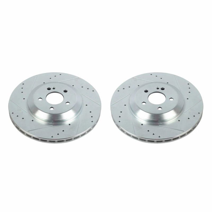 Power Stop 19-20 Mercedes-Benz CLS450 Rear Evolution Drilled & Slotted Rotors - Pair Brake Rotors - Slot & Drilled PowerStop