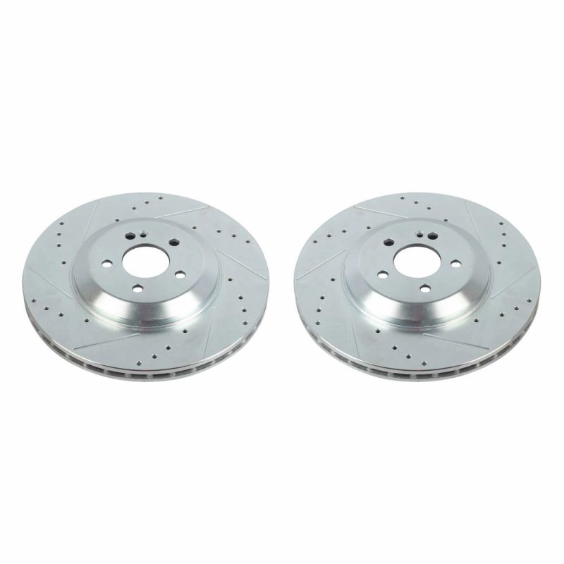 Power Stop 19-20 Mercedes-Benz CLS450 Rear Evolution Drilled & Slotted Rotors - Pair Brake Rotors - Slot & Drilled PowerStop