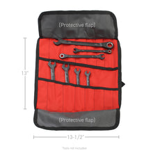 Load image into Gallery viewer, Go Rhino XVenture Gear Tool Wrench Roll - Small (3.5x3.5in. Closed) 12oz Waxed Canvas - Black Cargo Boxes &amp; Bags Go Rhino
