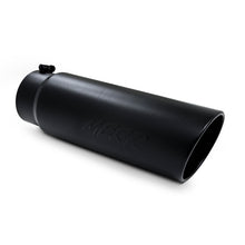 Load image into Gallery viewer, MBRP Universal Tip 6in OD Angled Rolled End 5in Inlet 18in Lgth Black Finish Exhaust Tips MBRP   
