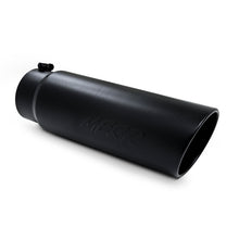 Load image into Gallery viewer, MBRP Universal Tip 6in OD Angled Rolled End 5in Inlet 18in Lgth Black Finish Exhaust Tips MBRP
