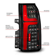 Load image into Gallery viewer, ANZO 15-20 Chevrolet Tahoe Sequential LED Tube Taillights Black Tail Lights ANZO
