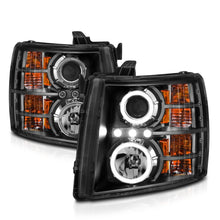 Load image into Gallery viewer, ANZO 2007-2013 Chevrolet Silverado 1500 Projector Headlights w/ Halo Black Headlights ANZO
