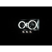Load image into Gallery viewer, ANZO 2005-2007 Ford Excursion Projector Headlights w/ Halo Black w/ LED Strip (CCFL) 1pc Headlights ANZO
