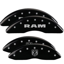 Load image into Gallery viewer, MGP 4 Caliper Covers Engraved Front &amp; Rear MOPAR Red finish silver ch Caliper Covers MGP
