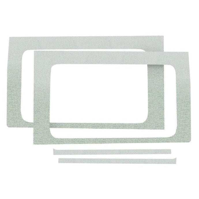 DEI 18-23 Jeep Wrangler JL 2-Door Boom Mat Rear Side Window Trim - 2 Piece - White Hard Top Accessories DEI
