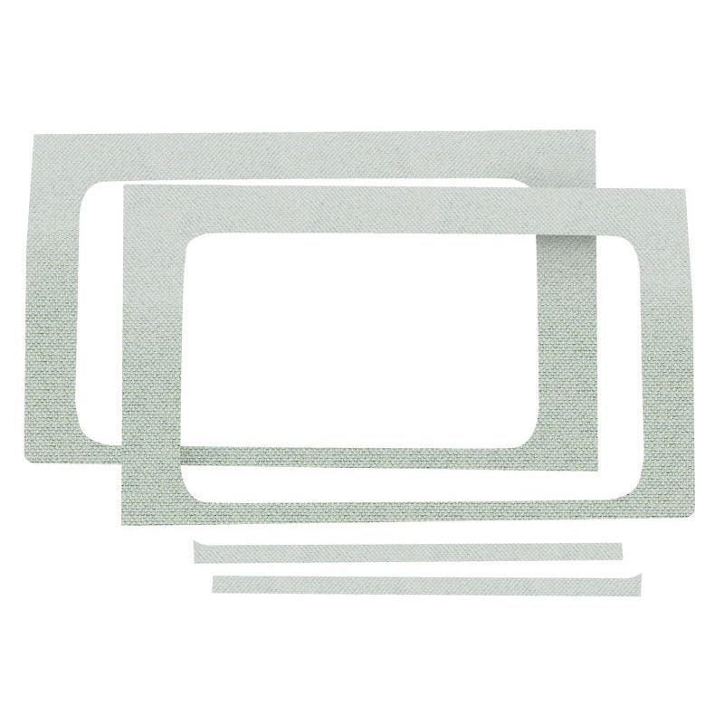 DEI 18-23 Jeep Wrangler JL 2-Door Boom Mat Rear Side Window Trim - 2 Piece - White Hard Top Accessories DEI