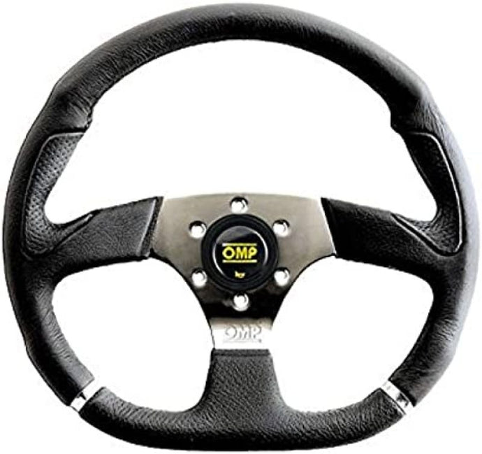 OMP Cromo Steering Wheel w/ 3 Steel Spokes Supplied Steering Wheels OMP   