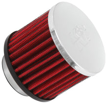Load image into Gallery viewer, K&amp;N 1.5in Flange ID x 3in OD x 2.5in H Chrome Finish Rubber Base Crankcase Vent Filter Air Filters - Universal Fit K&amp;N Engineering   
