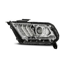 Load image into Gallery viewer, AlphaRex 10-12 Ford Mustang PRO-Series Projector Headlights Plank Style Chrome w/Top/Bottom DRL Headlights AlphaRex
