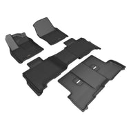 3D Maxpider 2023 Toyota Sequoia Kagu 1st 2nd 3rd Row - Set (Black) Floor Mats - Rubber 3D MAXpider   