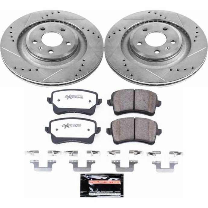 Power Stop 10-11 Audi S4 Rear Z26 Street Warrior Brake Kit Brake Kits - Performance D&S PowerStop   