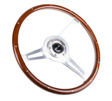 Load image into Gallery viewer, NRG Classic Wood Grain Steering Wheel (365mm) Wood w/Metal Inserts &amp; Brushed Alum. 3-Spoke Center Steering Wheels NRG
