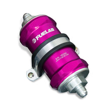 Load image into Gallery viewer, Fuelab 848 In-Line Fuel Filter Standard -8AN In/Out 6 Micron Fiberglass w/Check Valve - Purple Fuel Filters Fuelab
