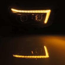 Load image into Gallery viewer, AlphaRex 10-13 Toyota 4Runner PRO-Series Projector Headlights Plank Style Black w/Seq Signal/DRL Headlights AlphaRex
