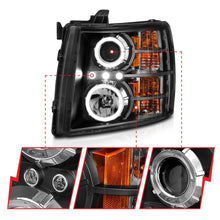 Load image into Gallery viewer, ANZO 2007-2013 Chevrolet Silverado 1500 Projector Headlights w/ Halo Black Headlights ANZO
