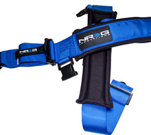Load image into Gallery viewer, NRG SFI 16.1 5PT 3in. Padded Seat Belt Harness / Latch Link - Blue Seat Belts &amp; Harnesses NRG

