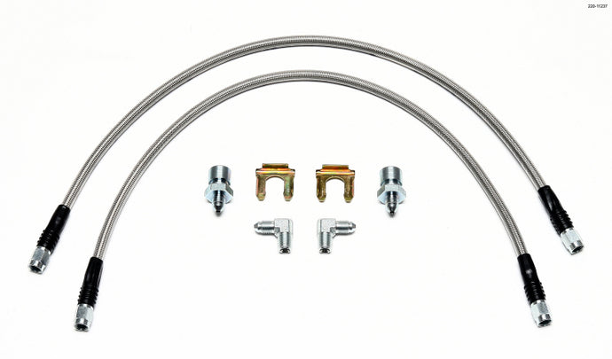 Wilwood Flexline Kit 22 inch 3/8-24 to 90 Degree Brake Line Kits Wilwood