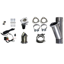 Load image into Gallery viewer, Granatelli 2.5in Aluminized Mild Steel Electronic Exhaust Cutout System w/Slip Fit &amp; Band Clamps Exhaust Cutouts Granatelli Motor Sports
