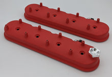 Load image into Gallery viewer, Granatelli 96-22 GM LS Tall Valve Cover w/Integral Angled Coil Mounts - Red Wrinkle (Pair) Valve Covers Granatelli Motor Sports
