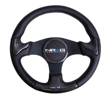 Load image into Gallery viewer, NRG Carbon Fiber Steering Wheel (350mm) Blk Frame Blk Stitching w/Rubber Cover Horn Button Steering Wheels NRG
