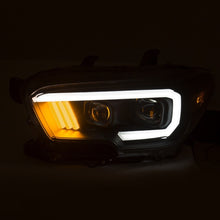 Load image into Gallery viewer, ANZO 2016-2017 Toyota Tacoma Projector Headlights w/ Plank Style Design Black/Amber w/ DRL Headlights ANZO
