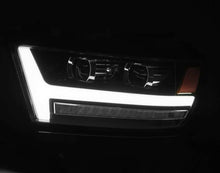 Load image into Gallery viewer, AlphaRex 19-20 Dodge Ram 1500 LUXX LED Proj Headlights Plank Jet Blk w/Activ Light/Seq Signal/DRL Headlights AlphaRex
