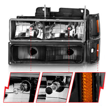 Load image into Gallery viewer, ANZO 88-98 Chevrolet C1500 Crystal Headlights Black Headlights ANZO
