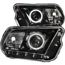 Load image into Gallery viewer, ANZO 2010-2014 Ford Mustang Projector Headlights w/ Halo Black (CCFL) Headlights ANZO

