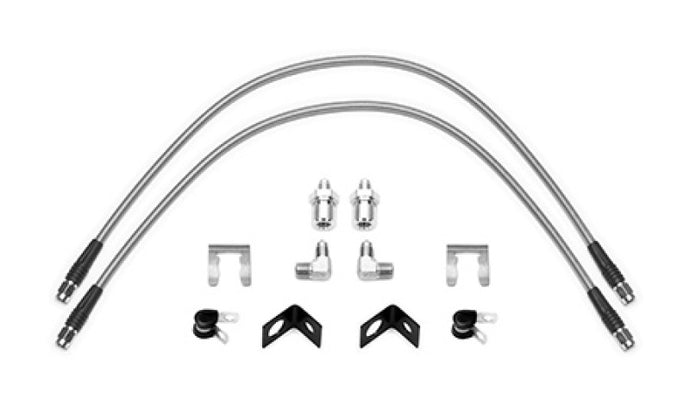 Wilwood Flexline Kit 25 inch 3/8-24 to 90 Degree Brake Line Kits Wilwood